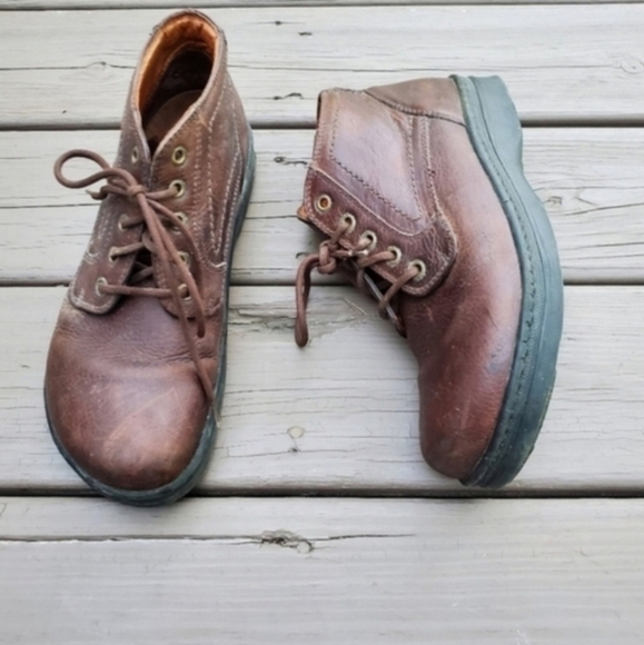 Birkenstock Footprints Carson Distressed Brown Leather Lace Up Ankle Boots 42 - Picture 9 of 9